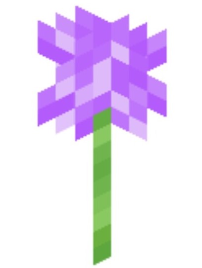 A minecraft allium. It's a light purple flower.